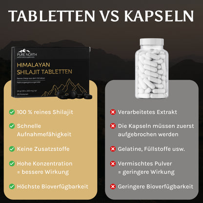 Pure North Himalayan Shilajit Tabletten